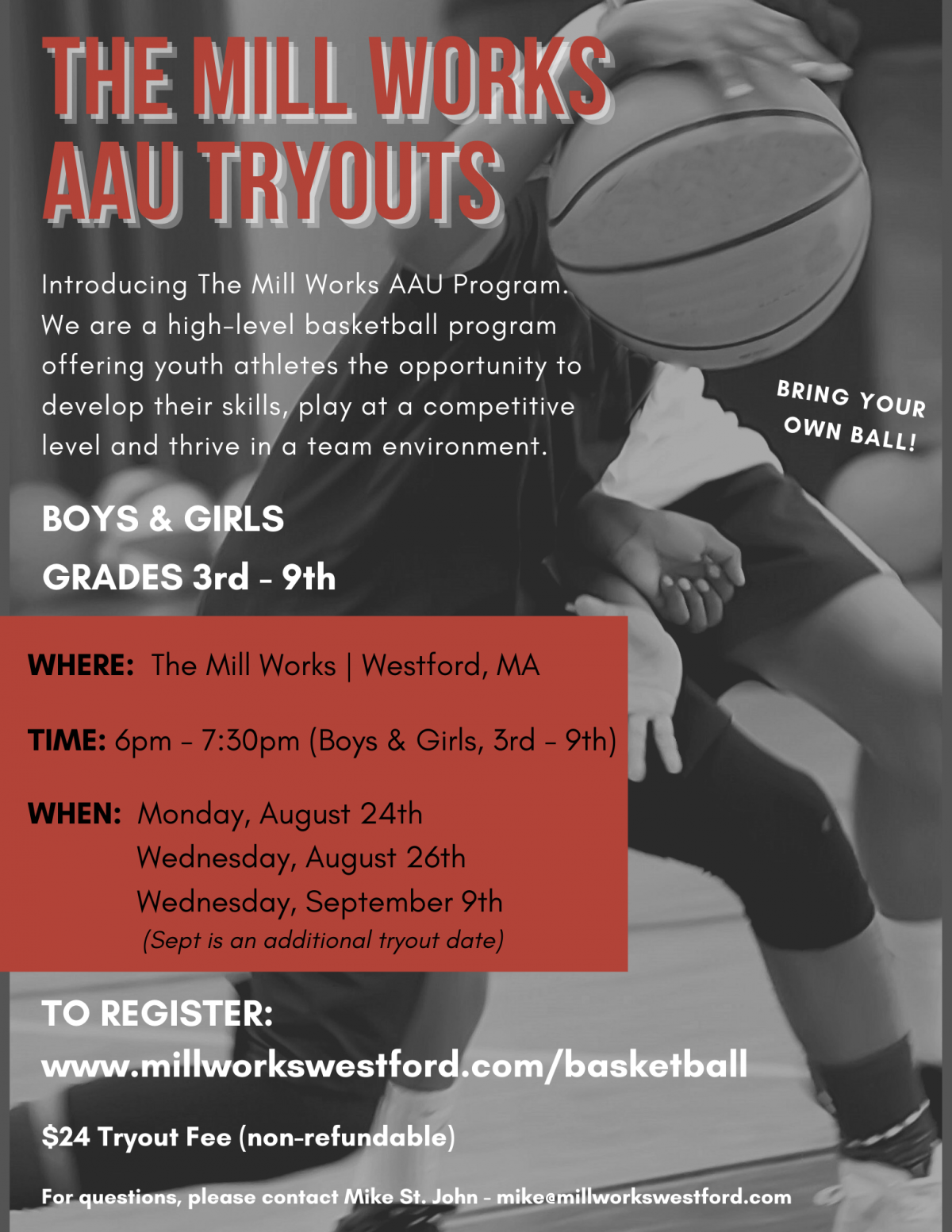 Basketball at The Mill Works in Westford, MA